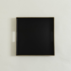 Bandeja cuadrada negra mate 35x35x4cm - comprar online