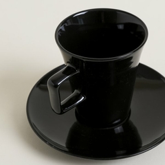 Mugs con plato Bright Black 290ML x 2. - tienda online