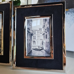 Portarretrato plata y gamuza - comprar online
