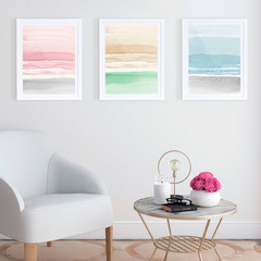 Set x3 cuadros Acuarelas 30x40cm