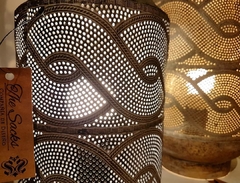 Imagen de Lámpara estilo marroquí plata 17x26cm