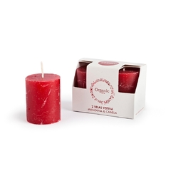 Vela votiva Manzana y canela - x2 unidades