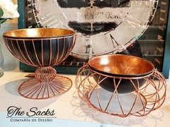 Centro de mesa cobre set x2