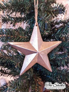 Adorno colgante estrella plata