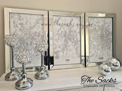 Set x3 cuadros Maps 37x57cm