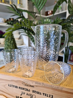 Juego de 6 vasos bajo de acrílico Adelaida 400ml