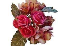 Bouquet rosas & hortensias old pink - comprar online