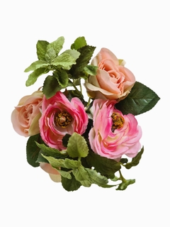 Bouquet peonias y hojas verdes - comprar online