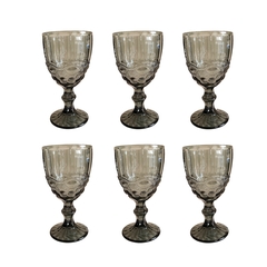 Juego de 6 copas Sky gris 9x17cm - comprar online