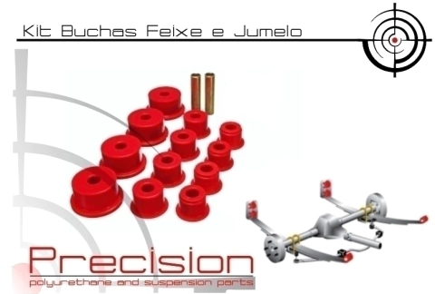 Ranger 98 a 12 - Kit Buchas Feixe de Molas e Jumelo Traseiro em Poliuretano - 5 Anos Garantia