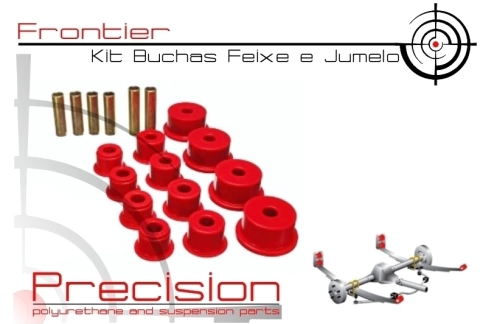 Frontier 2005 a 2016 - Kit Buchas Feixe de Molas e Jumelo Traseiro em Poliuretano - 5 Anos Garantia