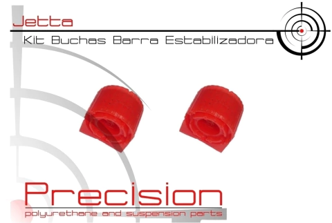 Jetta 2.5 até 2011 - Kit Buchas Barra Estabilizadora Dianteira Em Poliuretano - 5 Anos Garantia