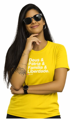 Imagem do Camiseta Deus Pátria Família e Liberdade 100% Algodão Premium - Oi Luiz Tv - Unissex