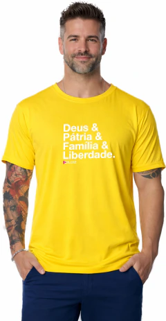 Camiseta Deus Pátria Família e Liberdade 100% Algodão Premium - Oi Luiz Tv - Unissex - comprar online