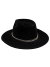 Kit chapéu Fedora Aveludado Preto aba 8cm com 2 faixas de seta em metal - 47027