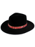 Kit chapéu Fedora Aveludado Preto aba 8cm com 3 faixas de pedras - 47025 - comprar online