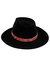 Kit chapéu Fedora Aveludado Preto aba 8cm com 3 faixas de pedras - 47025 - Chapéus 25 
