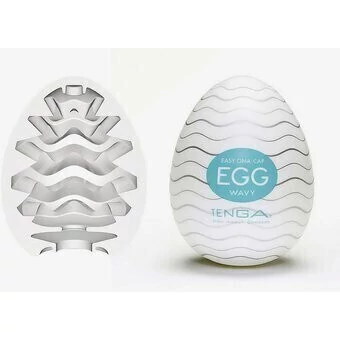 550502 Huevo Masturbador Tenga Wavy