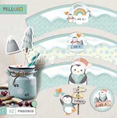 Kit imprimible Pinguinos - Winter Wonderland - comprar online