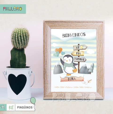 Kit imprimible Pinguinos - Winter Wonderland