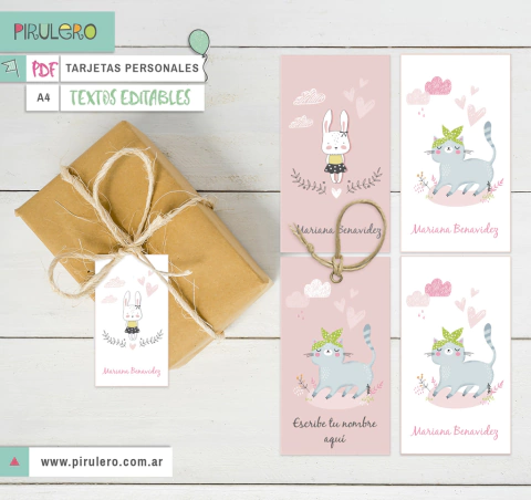 Tarjetas Imprimibles TEXTOS EDITABLES PDF mod 02