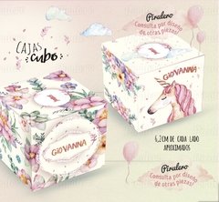 Kit imprimible Unicornios y Flores - loja online