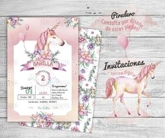 Kit imprimible Unicornios y Flores