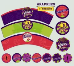 Imagen de Kit Imprimible Willy Wonka Charlie Su Fábrica De Chocolates