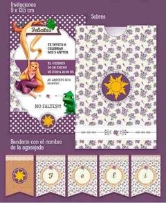 Imagen de Kit Imprimible Rapunzel Enredados Shabby Chic