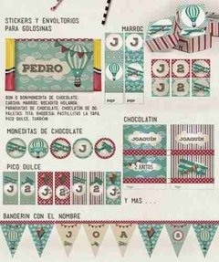 Kit Imprimible Aviones Vintage - tienda online
