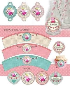 Kit Imprimible Peppa Pig Hada - Pirulero