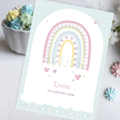 Image of Kit imprimible Arcoiris rosa pastel
