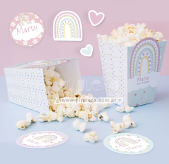 Kit imprimible Arcoiris rosa pastel - buy online