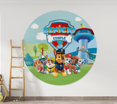Banner Imprimible circular Patrulla canina - Paw Patrol