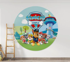 Banner Imprimible circular Patrulla canina - Paw Patrol