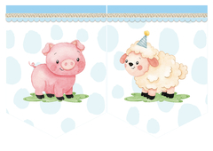 Imagen de Kit Imprimible Animales de la granja celeste