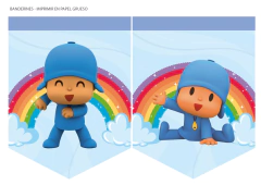 Imagen de Kit imprimible Pocoyo - Arcoiris celeste