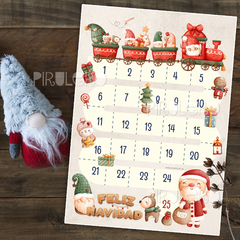 Calendario de adviento - calendario de navidad TRENCITO