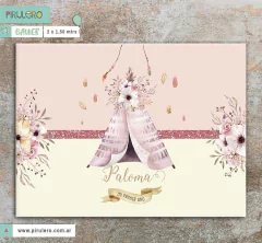 Boho carpita Tipi - Banner Imprimible