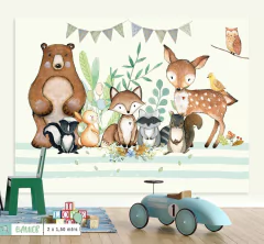 Animales del bosque encantado 2 - Banner Imprimible sin texto