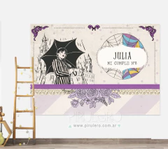Banner Imprimible Merlina Addams Wednesday mod 02