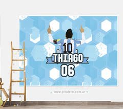 Banner Imprimible Messi Futbol Argentina Mundial Qatar Mod 2