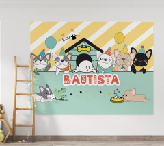 Banner Imprimible Perritos Cachorros Bulldogs