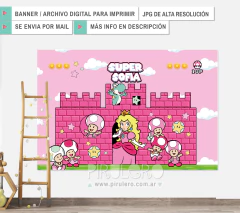 Banner Imprimible Princesa Peach