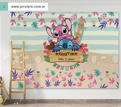 Banner Imprimible Stitch y Angel Mod. 01