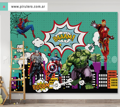 Banner Imprimible sin texto Super heroes_Avengers