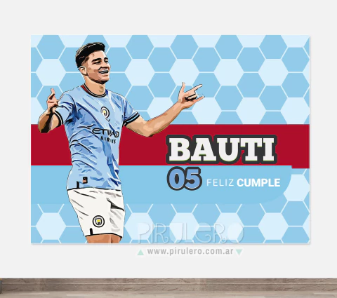 Banner Imprimible Julian Alvarez Manchester City mod 02