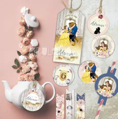 Kit imprimible La Bella y La Bestia - buy online