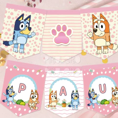 Kit imprimible Bluey Rosa na internet