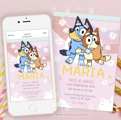 Kit imprimible Bluey arcoiris Rosa - tienda online